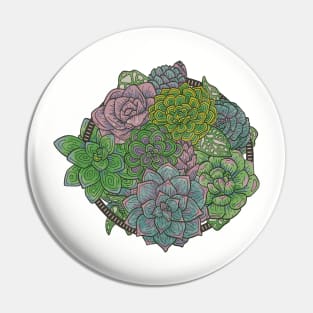 Let it Grow, Succulent Illustration Pin