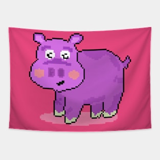 Pixel Hippo Serenade Tapestry