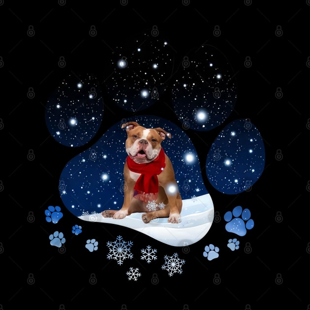 Snow Paw Old English Bulldog Christmas Winter Holiday by TATTOO project