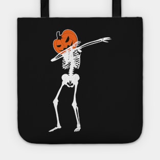 Dab Pumpkin Head Skeleton Tote