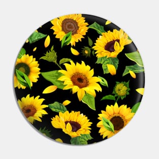 New Watercolor Sunflower 3 Pin