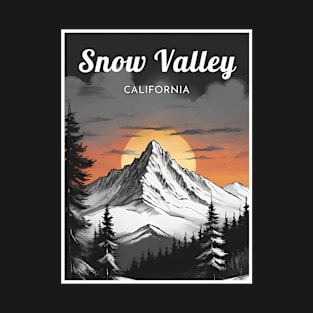 Snow Valley California USA ski T-Shirt