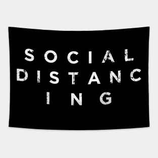 Social Distancing (white print) Tapestry