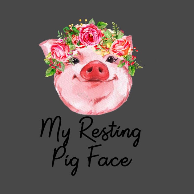 Cute Pig Face Flower Design. by tonydale