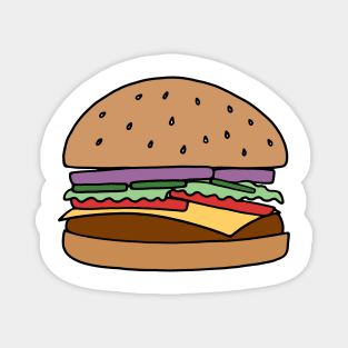 Hamburger Illustration Magnet