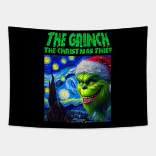 Grinch stolen starry night Tapestry