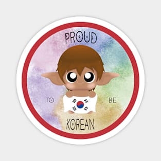 Proud to be Korean (Sleepy Forest Creatures) Magnet