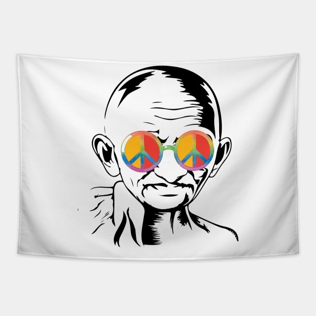 Gandhi Peace Bro – Non Violence Tapestry by alltheprints