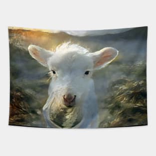 Baby Goat in a t-shirts Tapestry