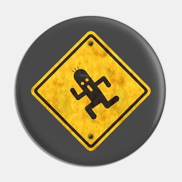 Cactuar Crossing Road Sign Pin by kovachconcepts