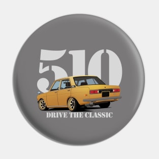 Drive The Classic Car - Datsun 510 (Yellow #2) Pin