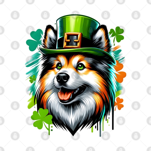 German Spitz in Leprechaun Hat for St. Patrick's by ArtRUs