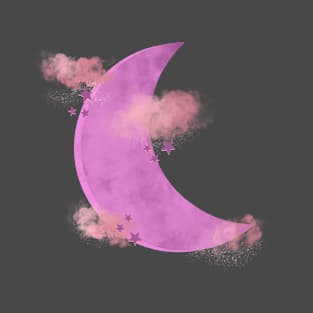 Purple Cloudy Moon T-Shirt