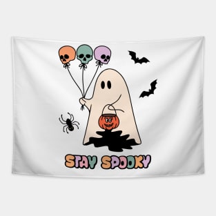 Spooky groovy ghost Tapestry