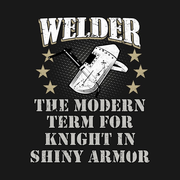 Welder Knight in shiny Armor by Foxxy Merch