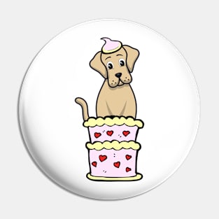 Big dog Jumping out of a cake Pin