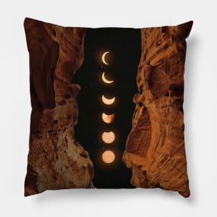 VALLEY MOON PHASES BLACK Pillow