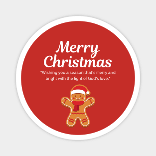 Merry Christmas Round Sticker 46 Magnet