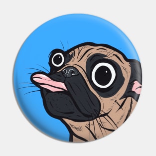 Cartoon Pug Tongue Pin