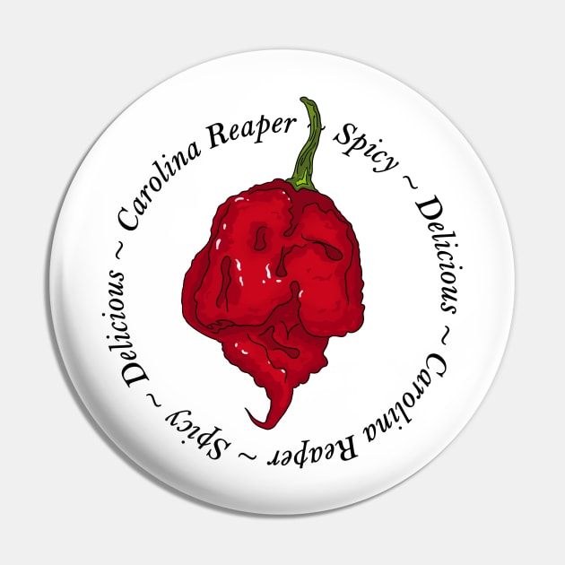 Chili Pepper Carolina Reaper Pin by MojoCoffeeTime