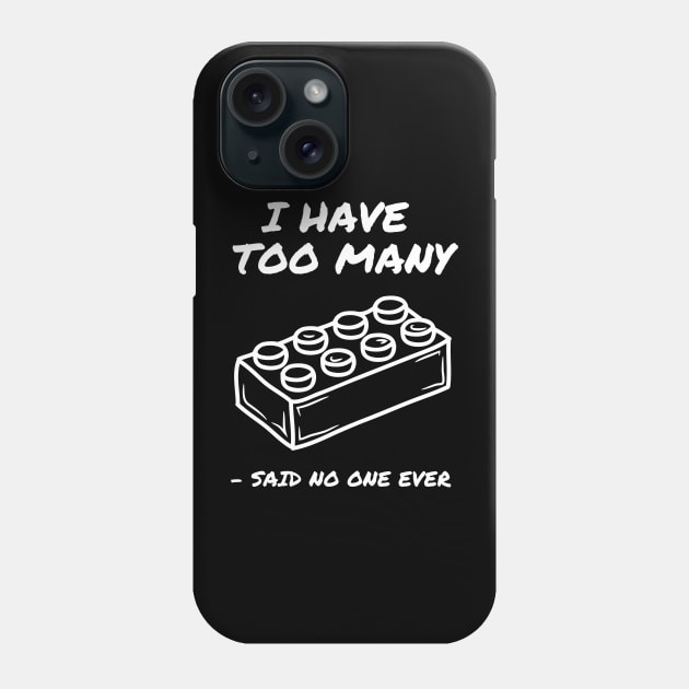 Too Many Bricks Phone Case by coldwater_creative