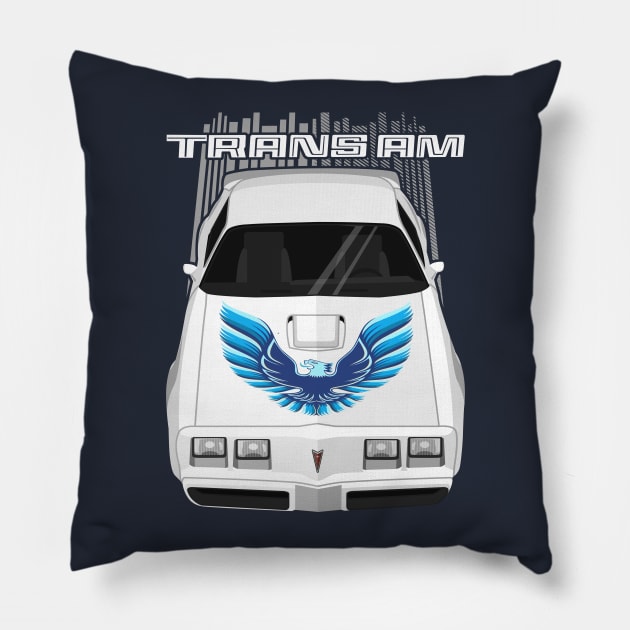 Firebird Trans Am 79-81 - white and blue Pillow by V8social