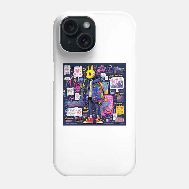 Mystical Doodle Meditator Phone Case by 2088DesignLab