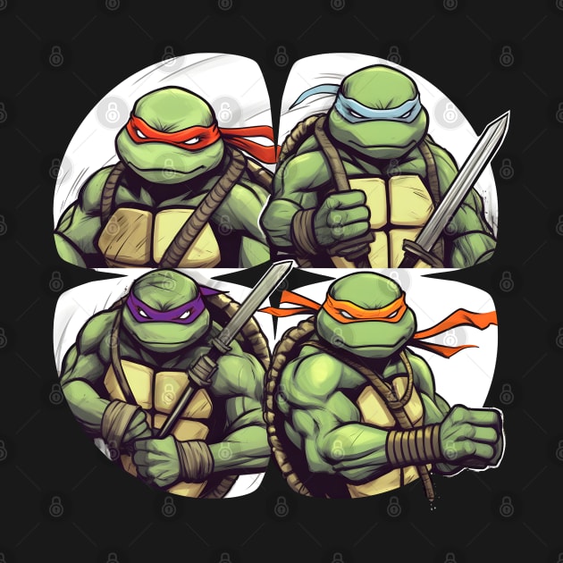 Teenage Mutant Ninja Turtles - Donatello, Raphael, Michelangelo, and Leonardo by Space wolrd