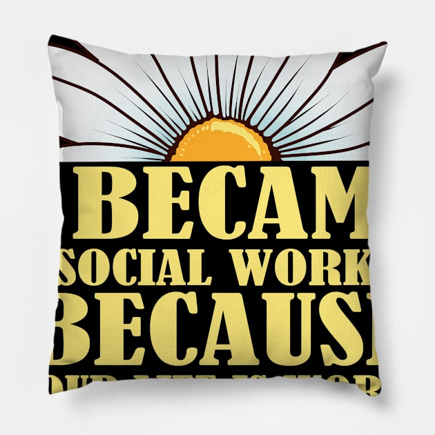 Womens Social Worker Print Graduation Social Work Advocate Product Pillow by Linco