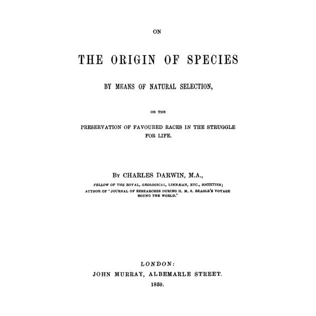 The Origin of Species Charles Darwin Title Page by buythebook86