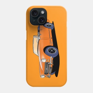 MG Midget sports car in orange Phone Case