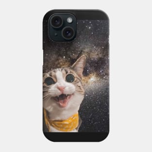 Cute Astro Space Cat In Universe Phone Case