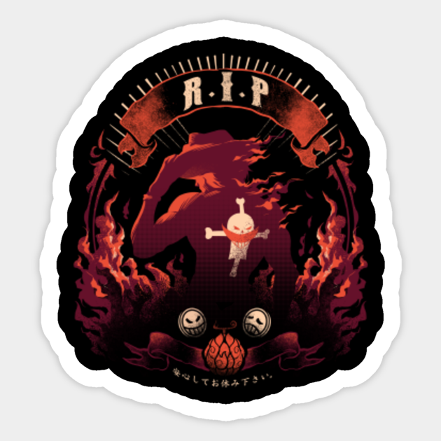 Rip Ace One Piece Sticker Teepublic Rip Ace One Piece Sticker Teepublic