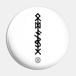 ODIN'S SPEAR - Black Bind Rune Design Pin