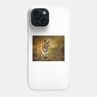 Tiger in the grass Phone Case