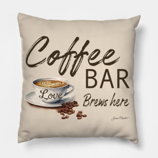 Shiplap Coffee Sign B Pillow