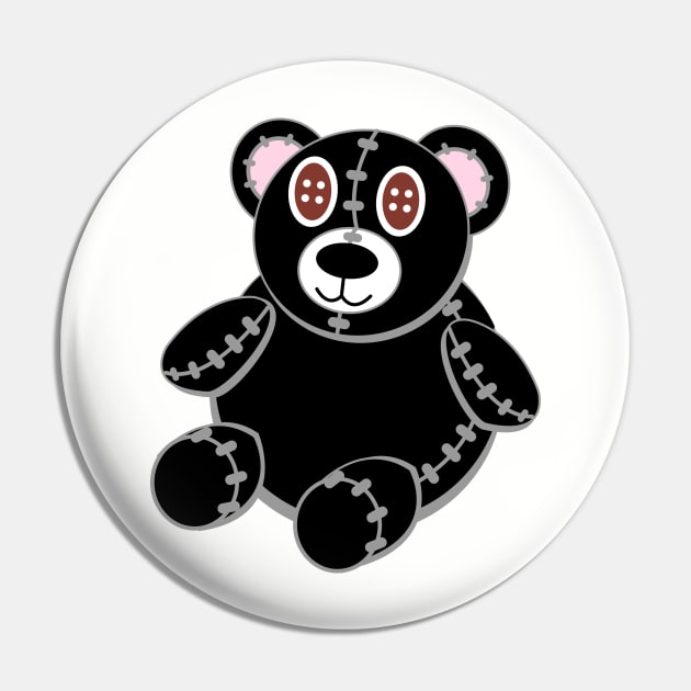 Plush Black Bear Pin by traditionation