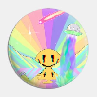 Psychedelic Sunset Pin