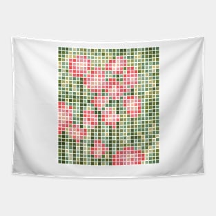 Rosey Pixel Meadow Tapestry