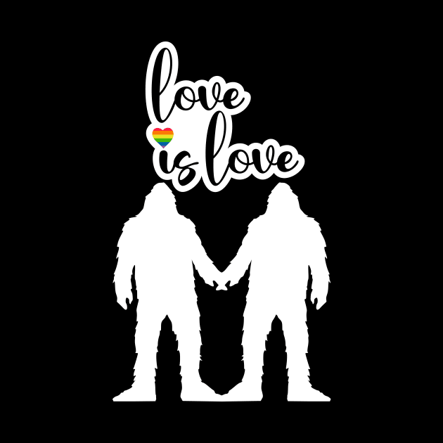 Love Is Love Pride Bigfoot Couple by TheMavenMedium