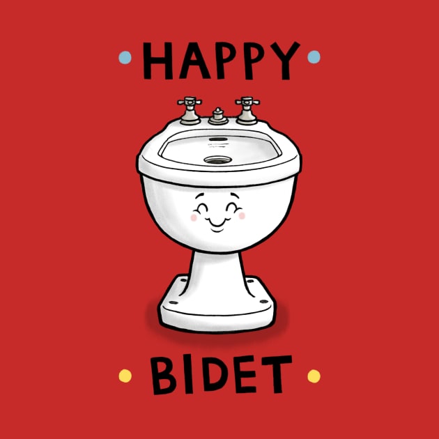 Happy Bidet Birthday Card by CarlBatterbee