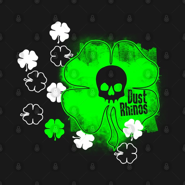 DR Skull and Shamrock Green by Dust Rhinos Swag Store