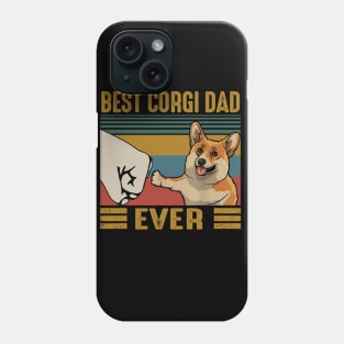 Vintage Best Corgi Dad Ever Bump Fist Shirt Phone Case