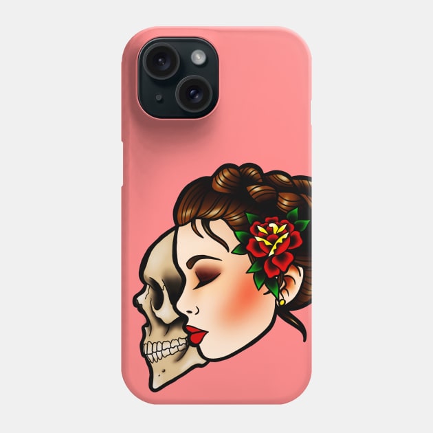 Traditional Lady Head Phone Case by ReclusiveCrafts