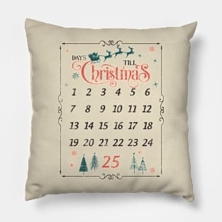 days till Christmas Pillow