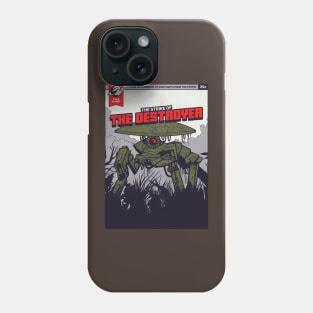 Funny Sci-Fi "The Strike Of The Destroyer" Retro Comic Parody Phone Case