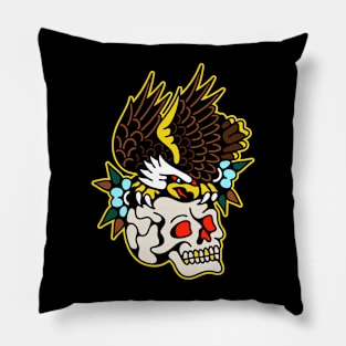 Eagle gripping skull Pillow