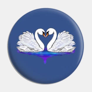 The Best Valentine’s Day Gift ideas 2022, Swan couple - beautiful white swans facing each other to form a heart shape Pin