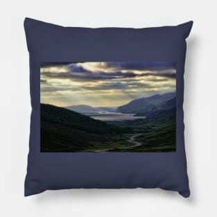 Looking West-To Loch Maree in the Highlands of Scotland(2) Pillow