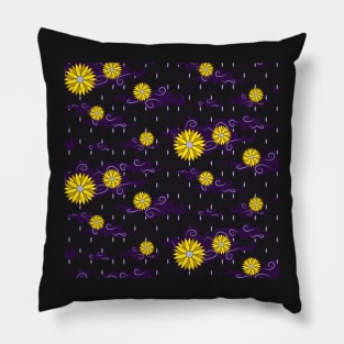 Flowers and Clouds Pillow